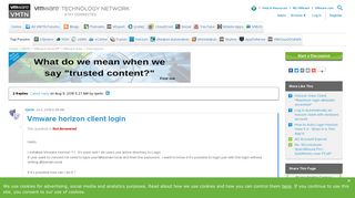 Vmware horizon client login |VMware Communities
