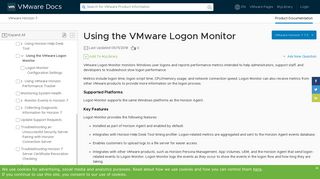 Using the VMware Logon Monitor - VMware Docs
