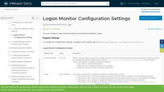 Logon Monitor Configuration Settings - VMware Docs
