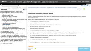 About Logging In to vRealize Operations Manager