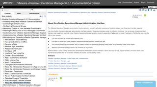 About the vRealize Operations Manager Administration Interface