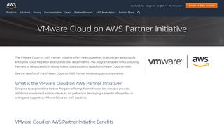 VMware Partner Program - AWS - Amazon.com