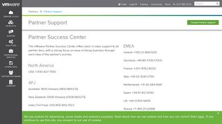 Contact Partner Support - VMware