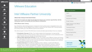 Intel VMware Partner University - MyLearn – VMware