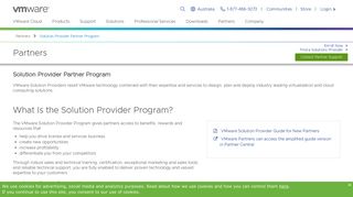 VMware Solution Provider Partner Program for Virtualization | AU