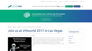 Join us at VMworld 2017 in Las Vegas - Login VSI