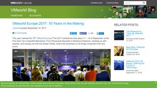 VMworld Europe 2017: 10 Years in the Making - VMworld Blog