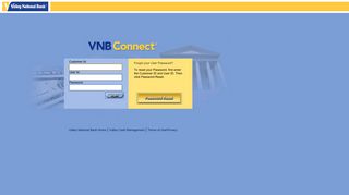 VNB Connect Online Banking Welcome