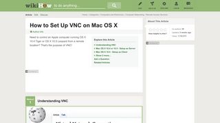 7 Easy Ways to Set Up VNC on Mac OS X (with Pictures) - wikiHow