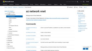 az network vnet | Microsoft Docs