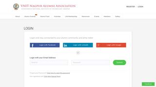 Login - VNIT Alumni Association (VNITAA)