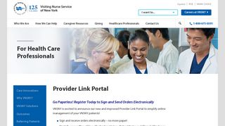 Physician Web Portal | For Health Care Professionals | Visiting Nurse ...