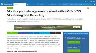 Monitor your storage environment with EMC's VNX Monitoring and ...