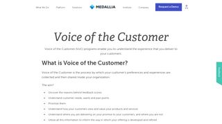 Voice Of The Customer | Medallia