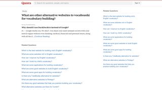 What are other alternative websites to vocabsushi for vocabulary ...