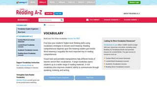 Vocabulary | Reading A-Z - Reading A-Z