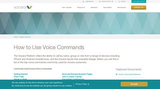How to Use Voice Commands | Vocera