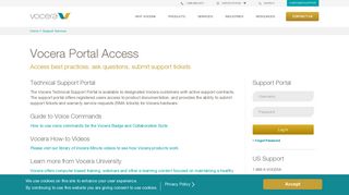 Support Portal | Vocera