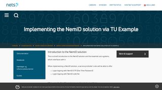 Implementing the NemID solution via TU Example - Nets
