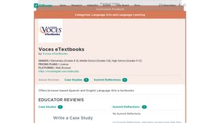 Voces eTextbooks | Product Reviews | EdSurge