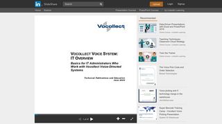 IT guide for Vocollect Voice Systems - SlideShare