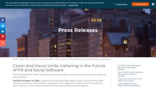 Cision and Vocus Unite, Ushering in the Future of PR and Social ...