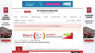 Vodacom SMTP and POP email details (Works) | MyBroadband