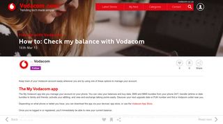 Vodacom Now!: How to: Check my balance with Vodacom