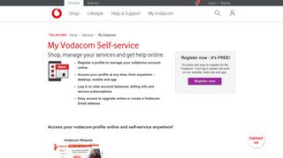 My Vodacom Self Service – Upgrade, View Balances & More | Vodacom