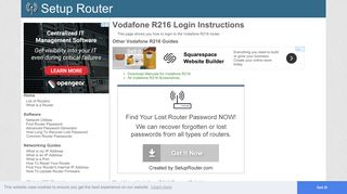 How to Login to the Vodafone R216 - SetupRouter