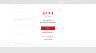 Billing FAQs: Vodafone - Netflix Help Center