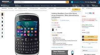 Vodafone BlackBerry Curve 9320 Pay as you go ... - Amazon UK