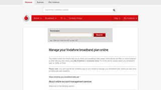 Manage your Vodafone broadband plan online - Vodafone NZ