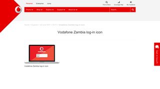 Vodafone Zambia log-in icon | Vodafone