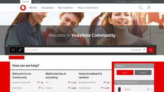 Home - Community home - Vodafone