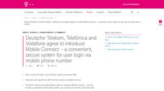 Deutsche Telekom, Telefónica and Vodafone agree to introduce ...