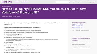 How do I set up my NETGEAR DSL modem as a router if I have ...