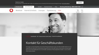 Kontakt & Beratung für Geschäftskunden - Vodafone