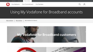 Using My Vodafone for Broadband accounts - Vodafone NZ