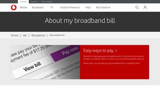 About my broadband bill - Vodafone NZ