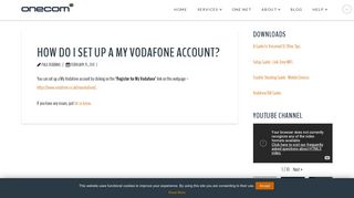 How do I set up a My Vodafone Account? – Onecom.