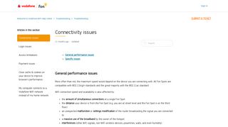 Connectivity issues – Welcome to Vodafone WiFi Help Center