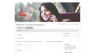 Vodafone Career - User Sign In