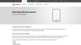 Set Up and Manage Email on Your Device | Vodafone Australia