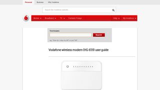 Vodafone wireless modem (HG 659) user guide - Vodafone NZ