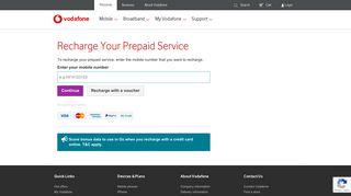 Recharge Your Prepaid Service | Vodafone Australia - Login