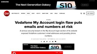 Vodafone My Account login flaw puts emails and numbers at risk - CNET