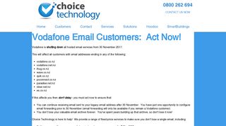 choicetechnology | Vodafone Email Customers: Act Now!