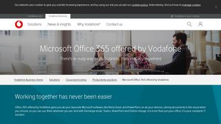 Microsoft Office 365 offered by Vodafone