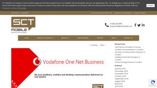Vodafone One Net Business | Surrey, London, Sussex - SCT Mobile